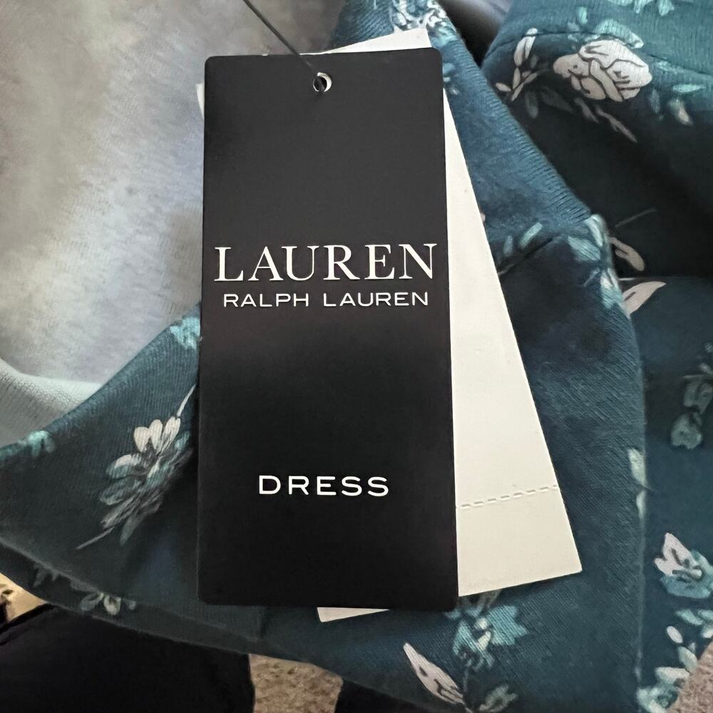 Lauren Ralph Lauren Women's Floral Stretch Cotton Midi Dress Size: XS - Picture 5 of 6